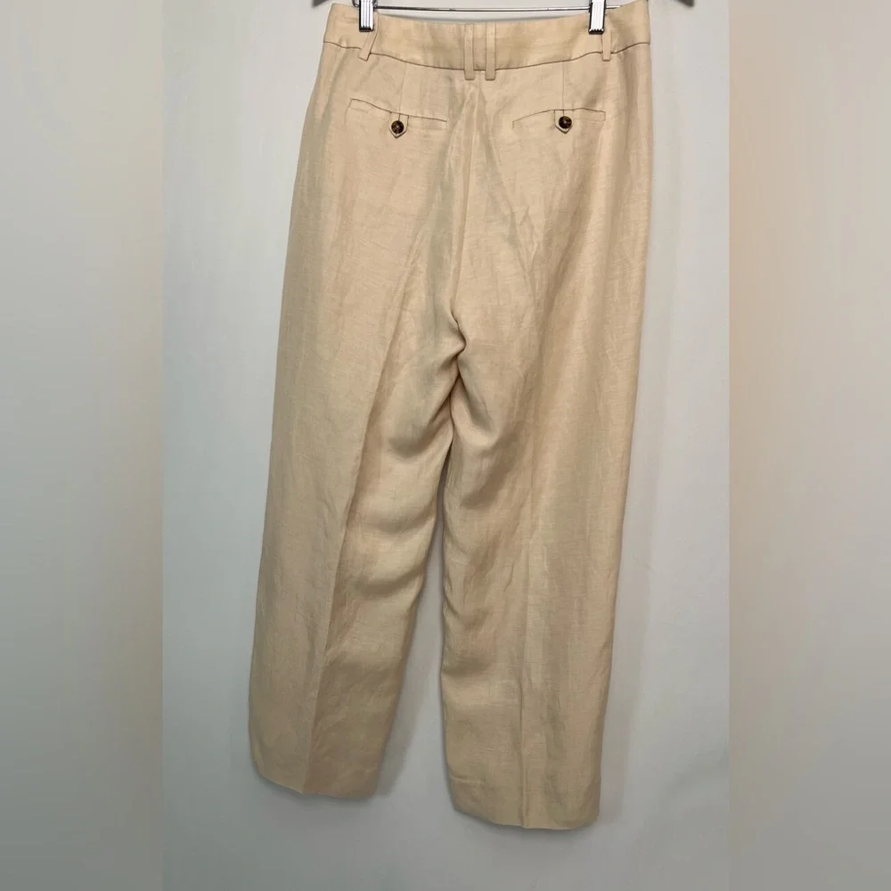 NEW / J.Crew Pleated linen-cupro blend trouser / B003 - Picture 3 of 3